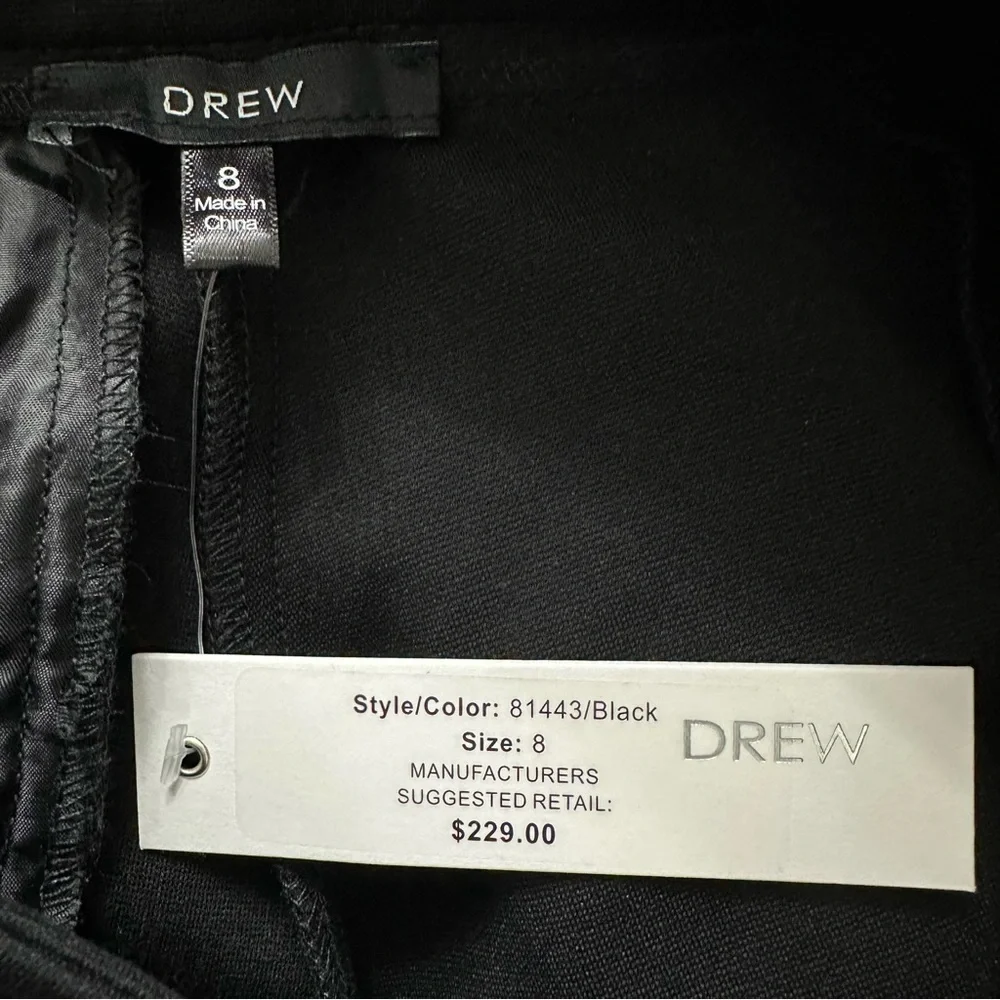 DREW Anthropologie High Waisted Pants Black Size 8 NEW WITH TAGS